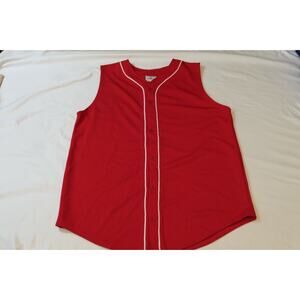 NEW Vintage 90s TEAMWORK ATHLETICS Men XL Polyester Baseball Sleeveless Jersey